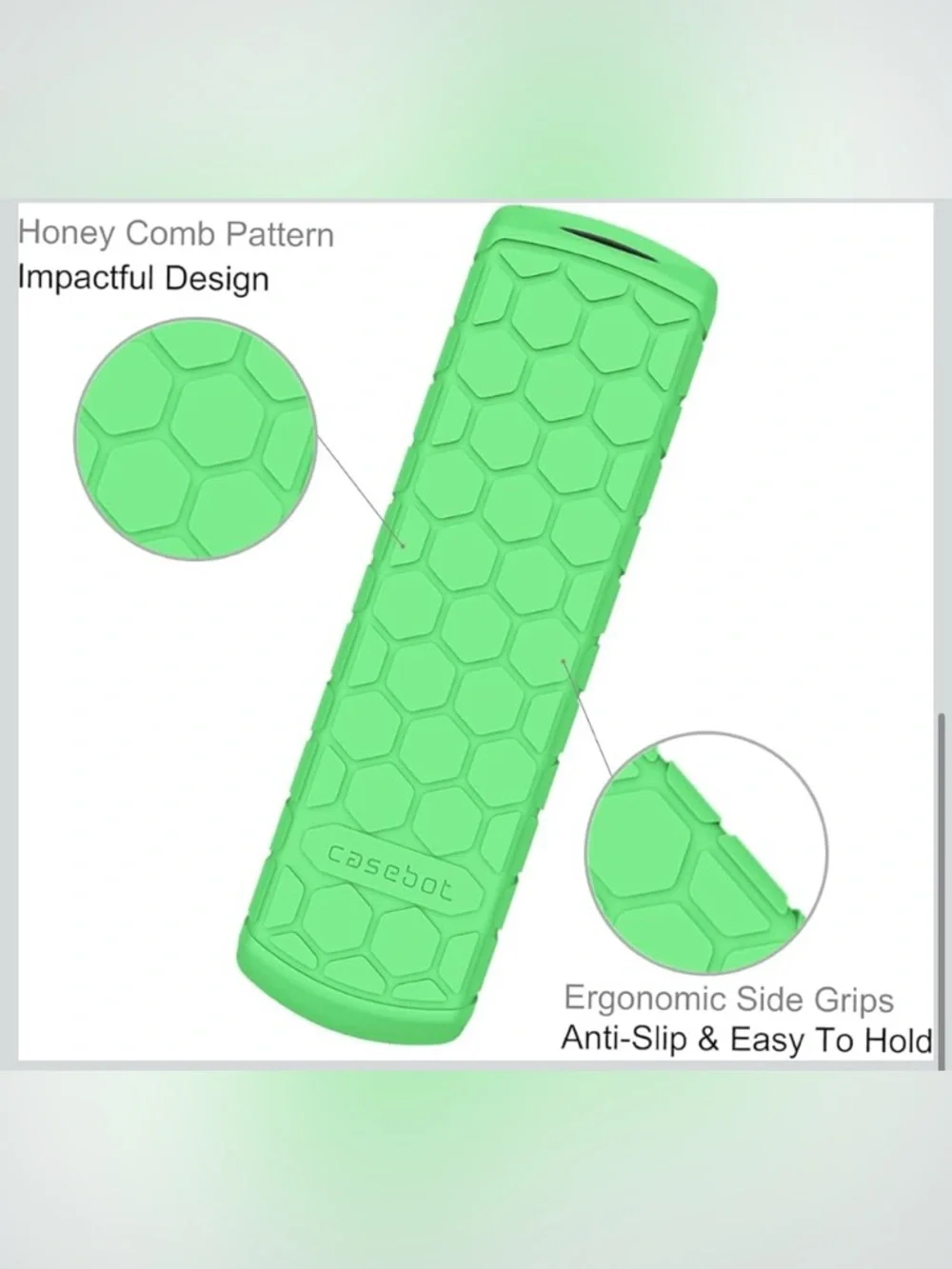 NWT CaseBot Lime Green Silicone Cover for Firestick TV Remote